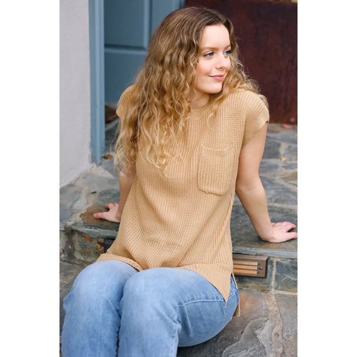 Best In Bold Taupe Dolman Ribbed Knit Sweater Top