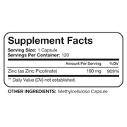 Nutrivein Zinc Picolinate - 120 Capsules 9J-MCFT-H5FQ