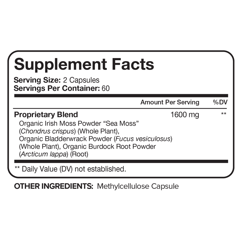 Nutrivein Sea Moss - 120 Capsules 65-25PU-ZLQ1