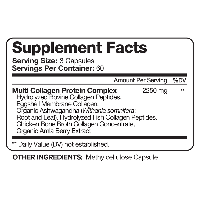 Nutrivein Multi Collagen Protein Capsules - 180 Capsules DV-BCOM-KBOG