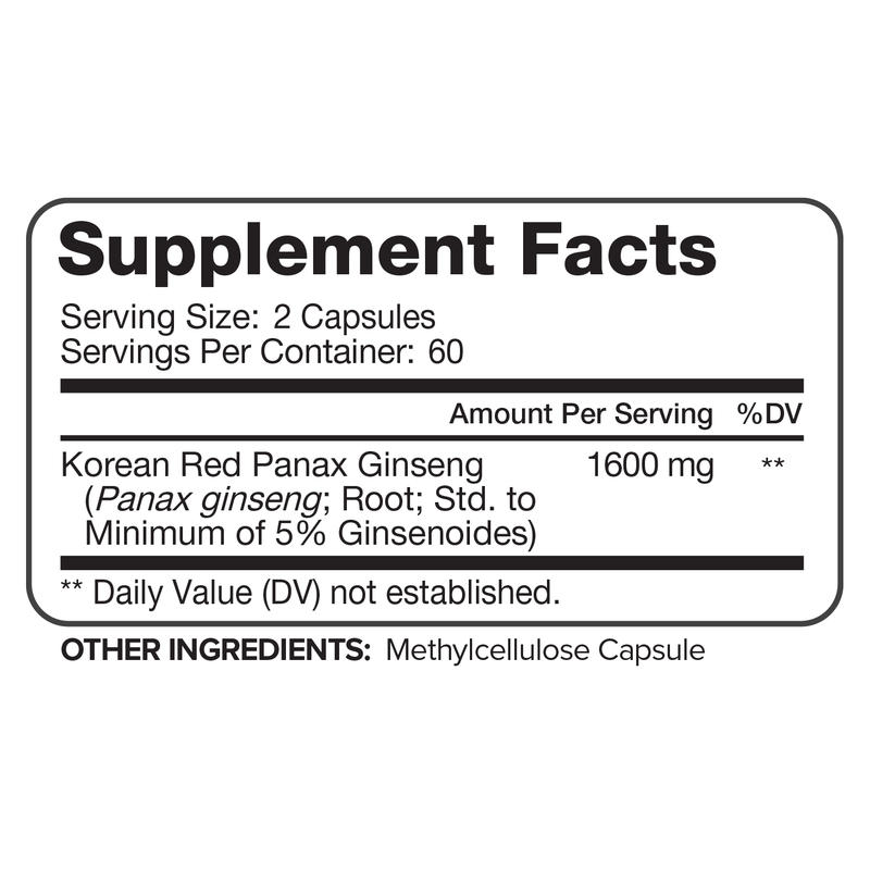Nutrivein Korean Red Panax Ginseng - 120 Capsules FA-51VI-YB0U