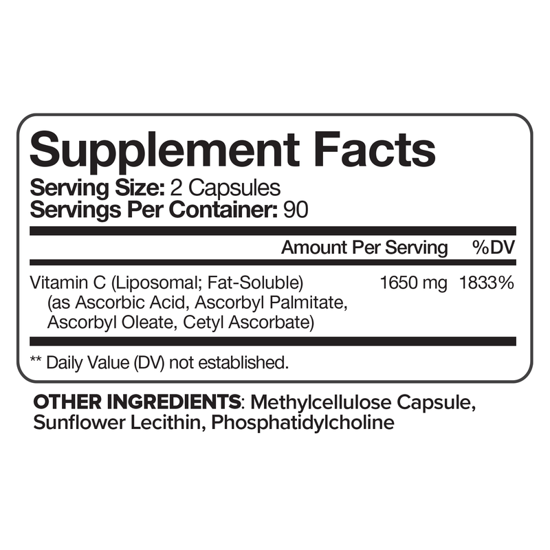 Nutrivein Liposomal Vitamin C - 180 Capsules YH-8TP4-QGO3