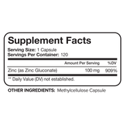Nutrivein Zinc Gluconate - 120 Capsules QZ-0LPB-QKOI