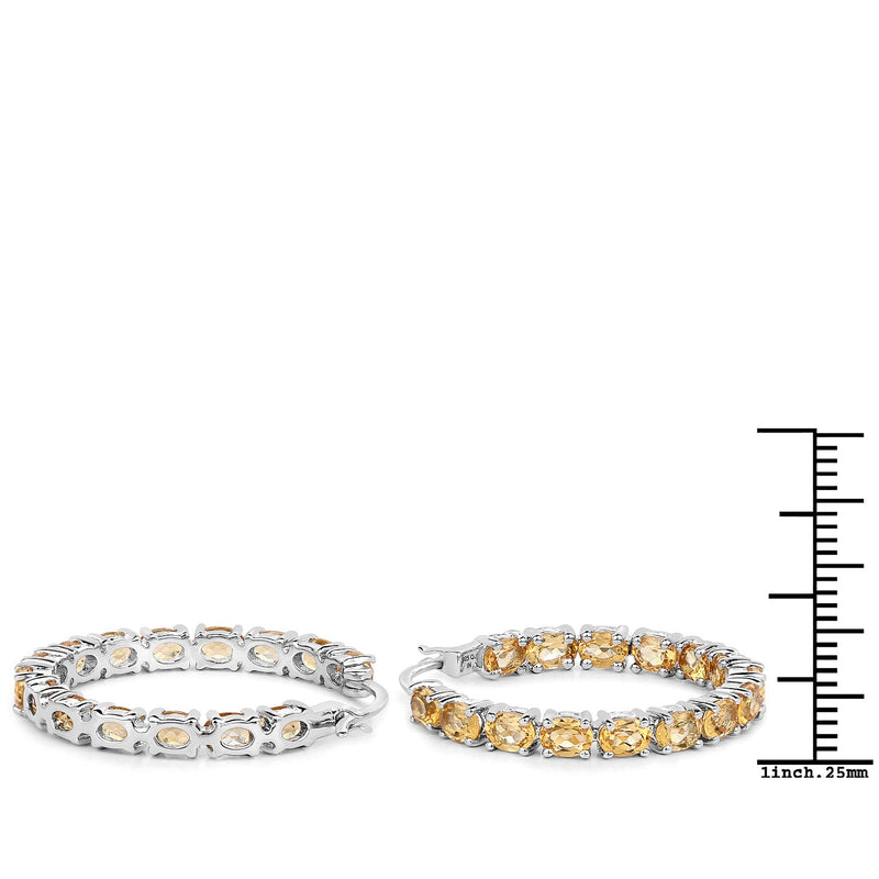 Bids.com 4.80 Carat Genuine Citrine .925 Sterling Silver Earrings Earrings