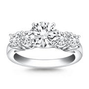 Bids.com 14k White Gold Five Stone Diamond Trellis Engagement Ring Rings