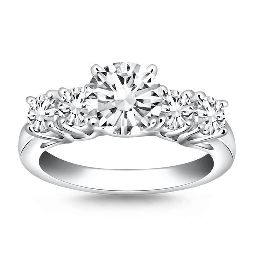 Bids.com 14k White Gold Five Stone Diamond Trellis Engagement Ring Rings