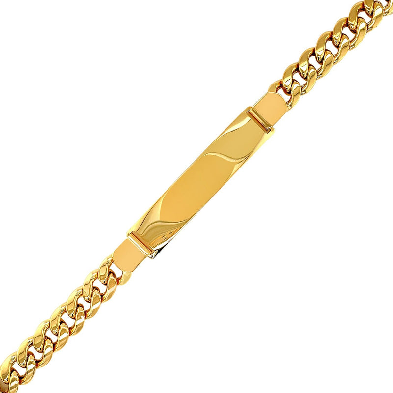 Bids.com 14k Yellow Gold Men's ID Cuban Chain Bracelet Bracelets
