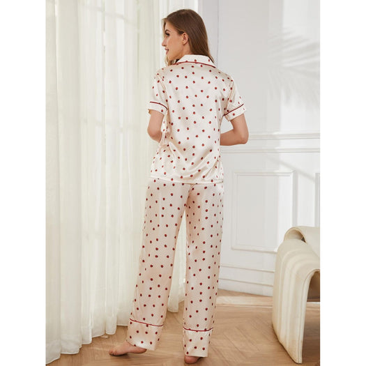 Contrast Piping Pocketed Top and Pants Lounge Set