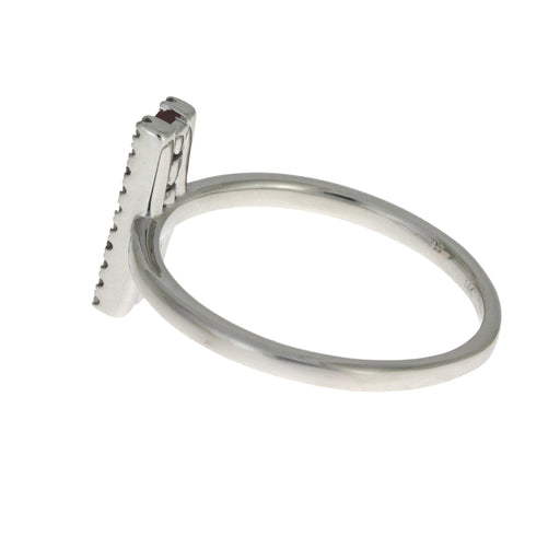 Bids.com .30ct Ruby Diamond Ring 14KT White Gold Rings