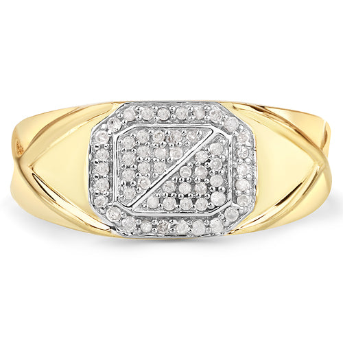 Bids.com 0.24 Carat Genuine White Diamond .925 Sterling Silver Ring Rings