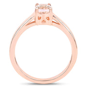 Bids.com 0.70 Carat Genuine Morganite .925 Sterling Silver Ring Rings