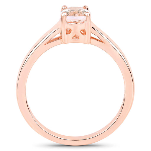 Bids.com 0.70 Carat Genuine Morganite .925 Sterling Silver Ring Rings