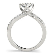 Bids.com 14k White Gold Spiral Design Pronged Diamond Engagement Ring (1 1/8 cttw) Rings