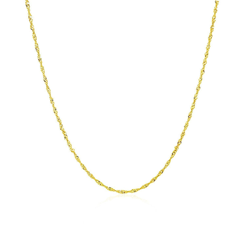 Bids.com 14k Yellow Gold Singapore Chain 1.0mm Necklaces