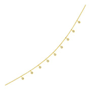 Bids.com 14k Yellow Gold Necklace with Round Diamond Charms Necklaces
