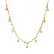 Bids.com Choker Necklace with Hammered Beads in 14k Yellow Gold Necklaces