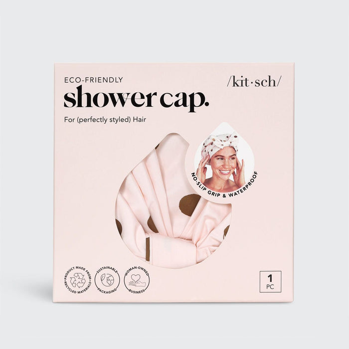 Kitsch - Luxury Shower Cap - Blush Dot