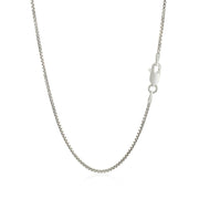 Bids.com Sterling Silver Rhodium Plated Box Chain 1.3mm Necklaces