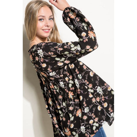 Floral Woven Baby Doll Top