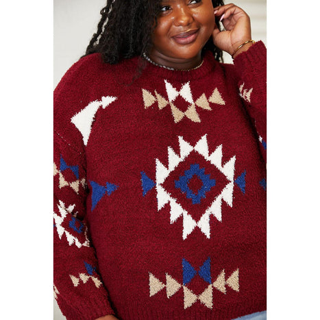 HEYSON Aztec Soft Fuzzy Sweater