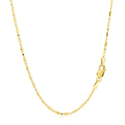 Bids.com 14k Yellow Gold Diamond-Cut Alternating Bead Chain 1.5mm Necklaces