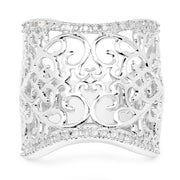 Bids.com 0.25 Carat Genuine White Diamond .925 Sterling Silver Ring Rings