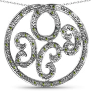 Bids.com 0.22 Carat Genuine Green Diamond .925 Sterling Silver Pendant Pendants