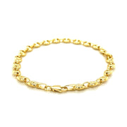 Bids.com 4.7mm 14k Yellow Gold Puffed Mariner Anklet Accessories