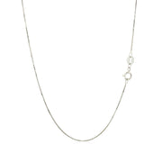 Bids.com 10k White Gold Classic Box Chain 0.6mm Necklaces