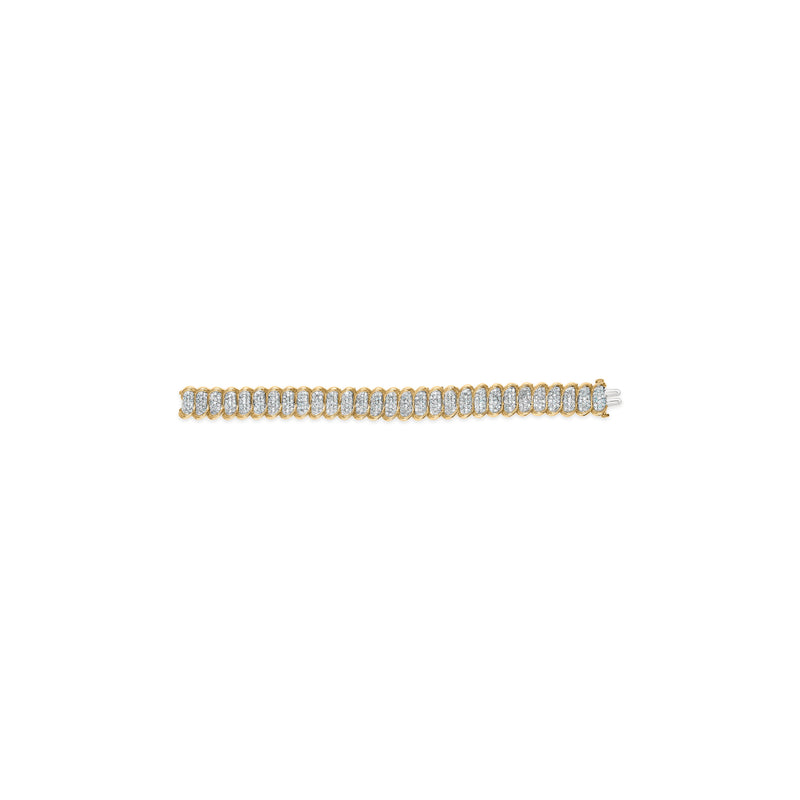 Bids.com 10K Yellow Gold 4.00 Cttw Pave Diamond Classic Link 7" Bracelet (I-J Color, I2-I3 Clarity) Bracelets