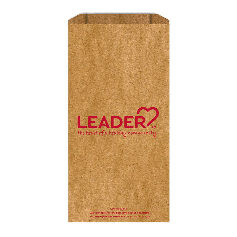 Leader Leader Prescription Paper Bags, 5" x 2" x 10", White Pharmacy Bags - 2,000 Count Case Medical Supplies
