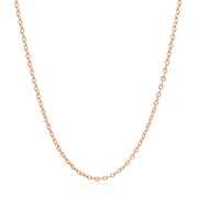 Bids.com 18k Rose Gold Round Oval Link Chain 1.5mm Necklaces