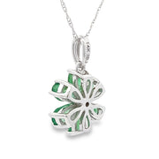 Bids.com 1.51ct Emerald Diamond Fashion Pendants 14KT White Gold Pendants