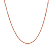 Bids.com 14k Rose Gold Diamond Cut Round Wheat Chain 1.1mm Necklaces