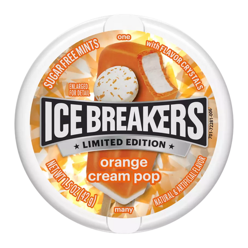 Ice Breakers Ice Breakers Orange Cream Pop Limited Edition Sugar Free Mints 1.5 Oz Candy & Chocolate