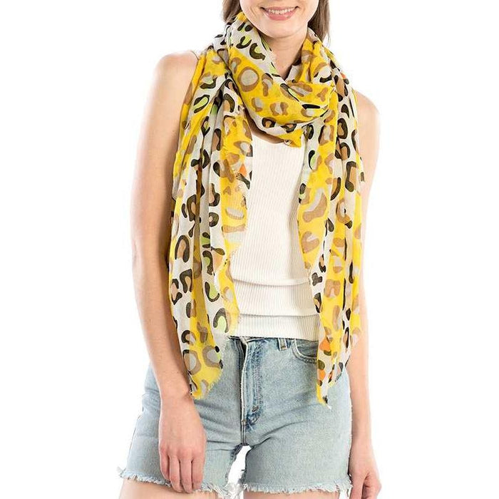 Mix Color Cheetah Printed Scarf