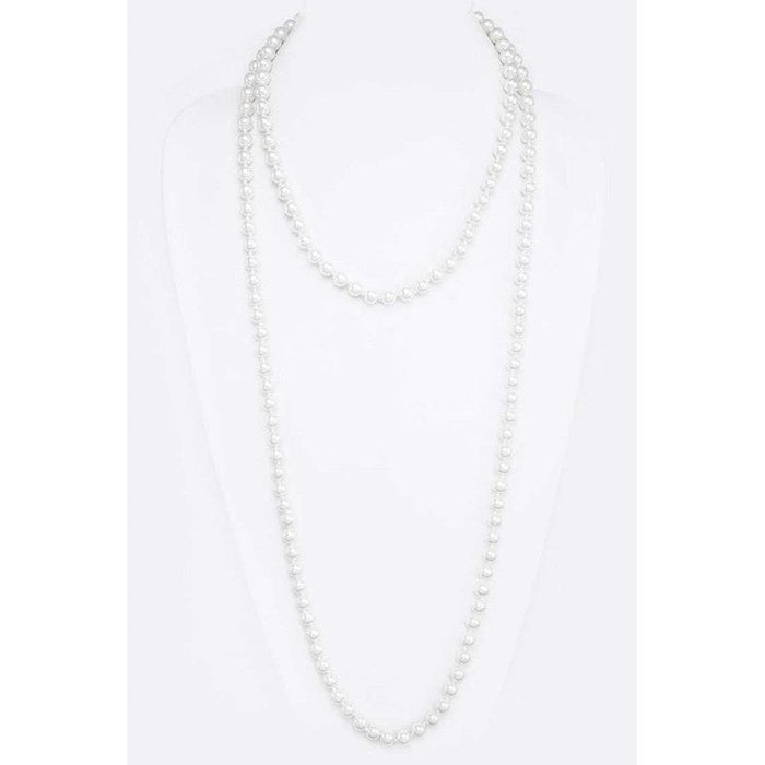 8MM Hand Knotted 60 Pearl Necklace