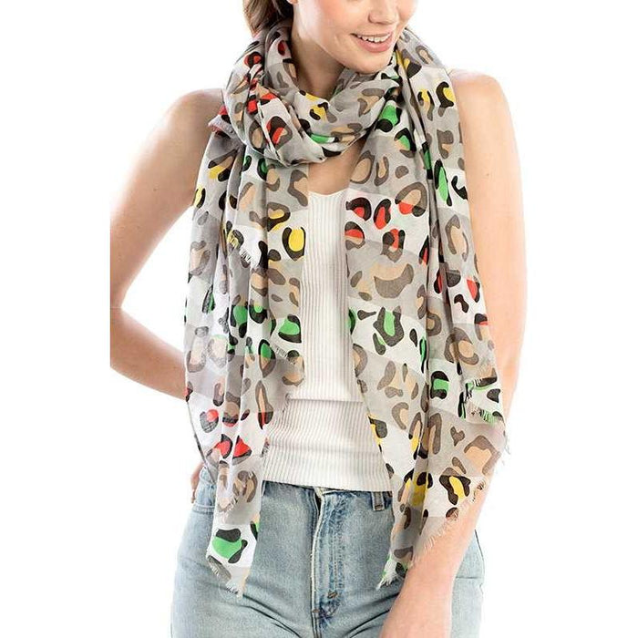 Mix Color Cheetah Printed Scarf