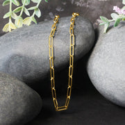 Bids.com 14K Yellow Gold Wide Paperclip Chain (3.3mm) Necklaces