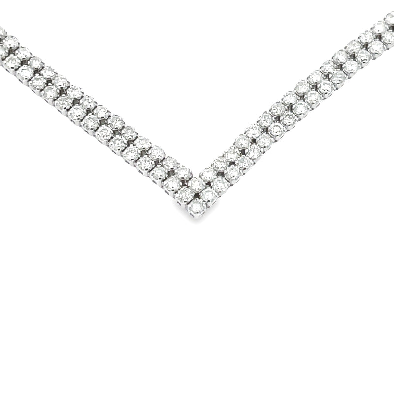 Bids.com 7.00ct Diamond Tennis Necklace 14KT White Gold Pendants