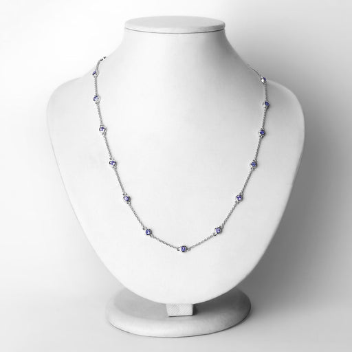 Bids.com 1.80 Carat Genuine Tanzanite .925 Sterling Silver Necklace Necklaces