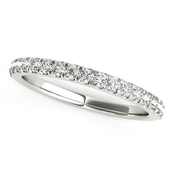 Bids.com 14k White Gold Pave Set Diamond Wedding Ring (1/4 cttw) Rings
