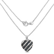 Bids.com 1.55 Carat Genuine Blue Sapphire and White Topaz .925 Sterling Silver Pendant Pendants