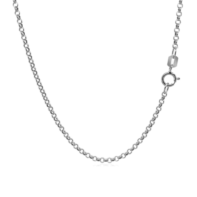 Bids.com 14k White Gold Rolo Chain 1.9mm Necklaces