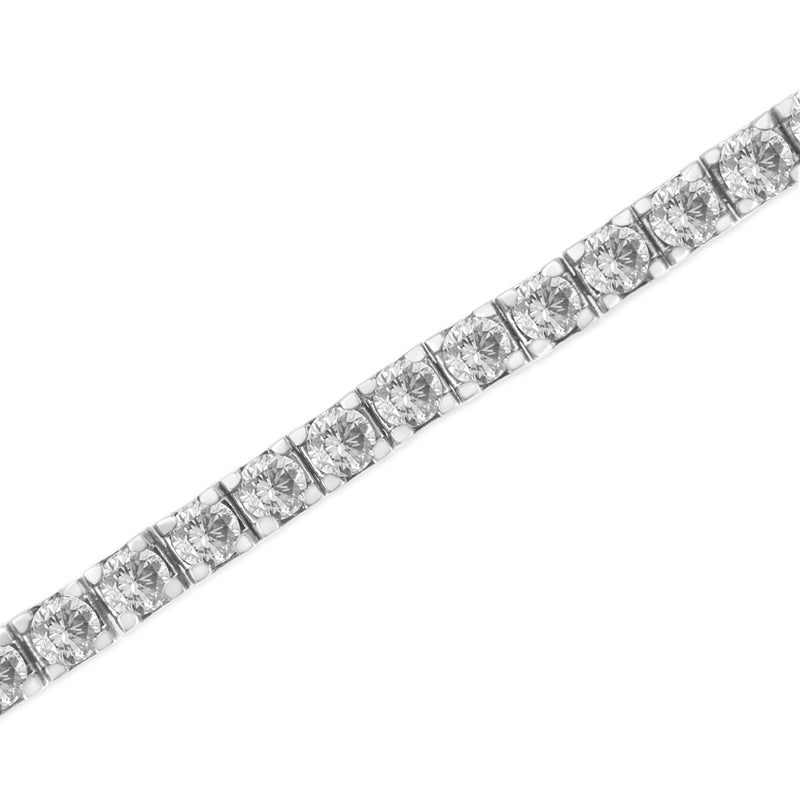 Bids.com 14K White Gold 5.00 Cttw Prong Set Lab Grown Round Diamond Classic Tennis Bracelet (F-G Color, VS2-SI1 Clarity) - 7.25" Bracelets