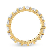 Bids.com 14K Yellow Gold 3.00 Cttw Shared Prong Set Round Cut Diamond Eternity Band (J-K Color, VS1-VS2 Clarity) - Ring Size 7 Rings