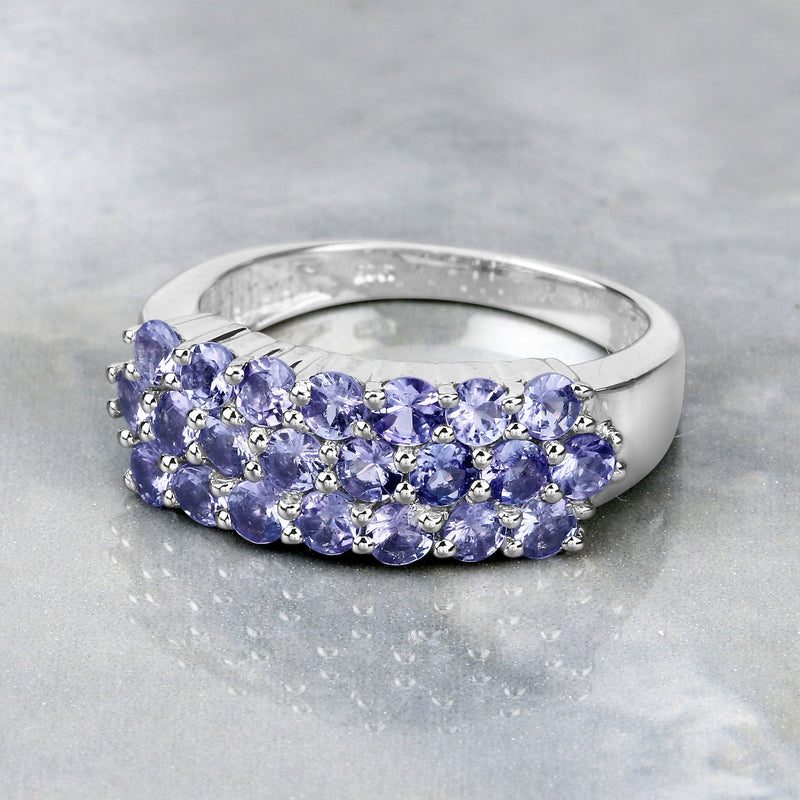 Bids.com 1.54 Carat Genuine Tanzanite .925 Sterling Silver Ring Rings