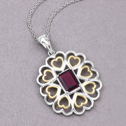 Bids.com 2.55 Carat Genuine Garnet .925 Sterling Silver Pendant Pendants