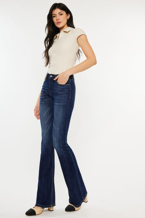 Full Size Mid Rise Slim Flare Jeans