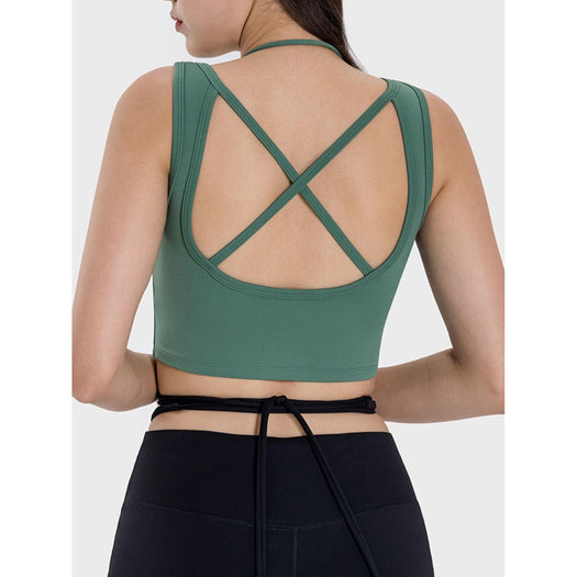 Crisscross Square Neck Active Tank